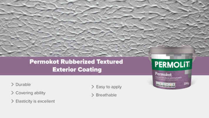 Permokot Rubberized Textured Exterior Coating product features