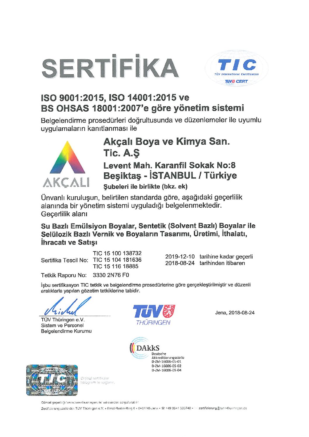 ENTEGRE YÖNETİM SİSTEMİ