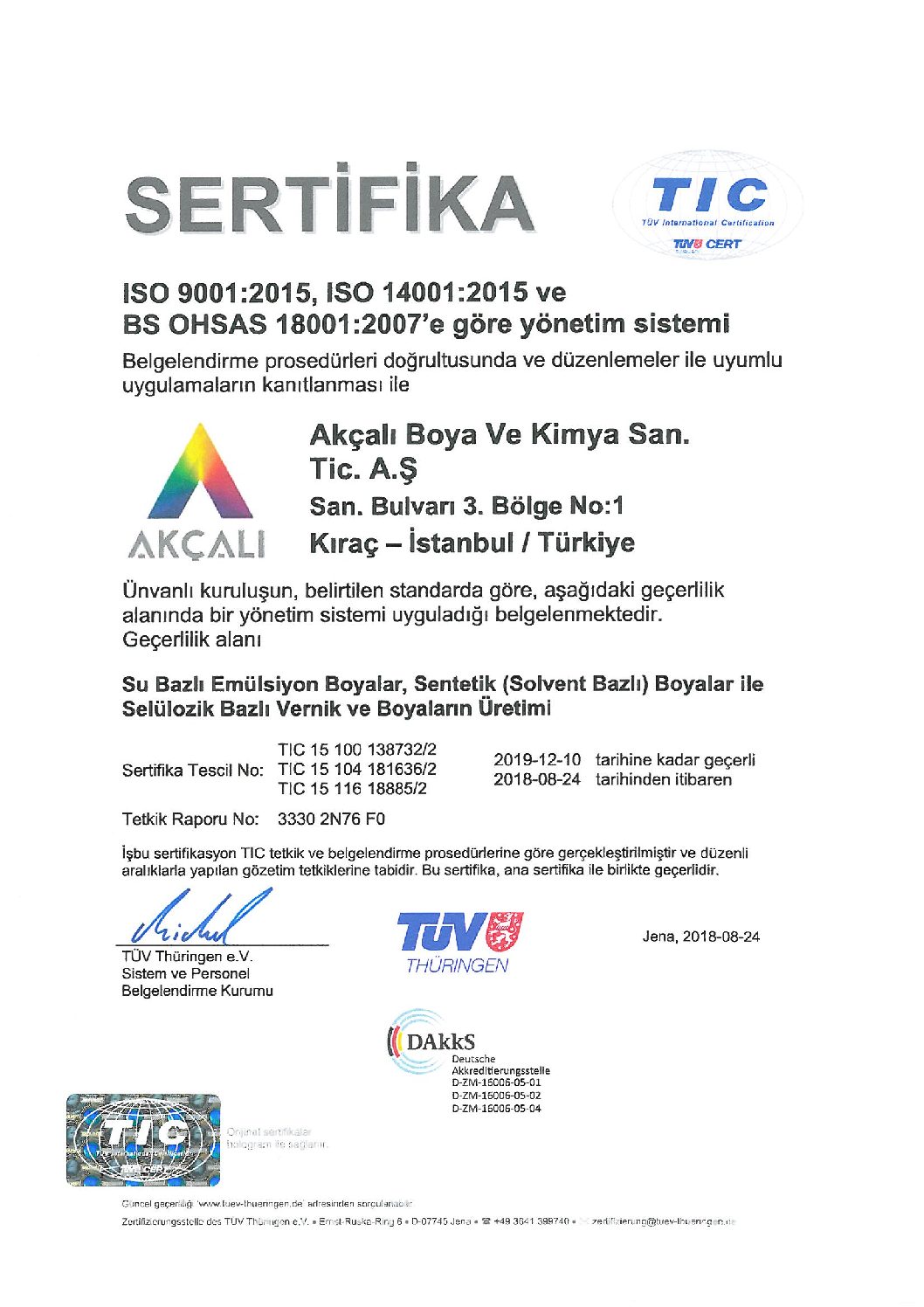 ENTEGRE YÖNETİM SİSTEMİ