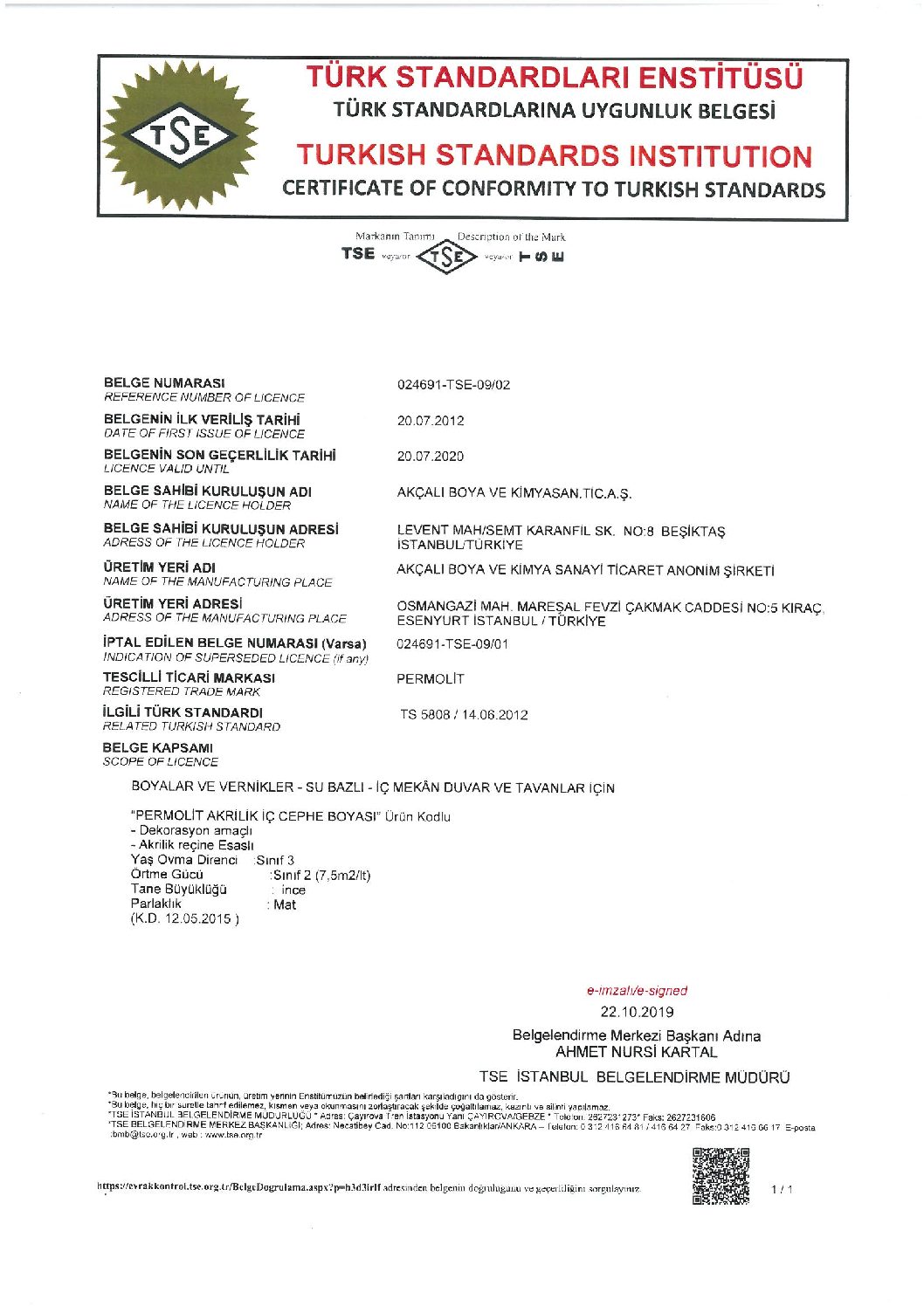 Akrilik İç Cephe Boyası