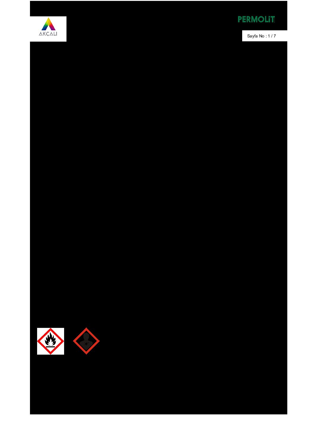 GBF – MSDS Permolit Akçalı Sülyen Boya