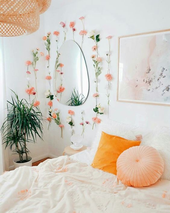 Çiçek Temalı Romantik Yatak Odası Modelleri PERMOLİT