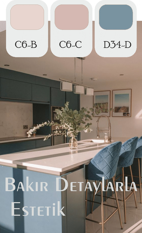 Bakır Detaylarla Mutfak Tasarım Fikirleri