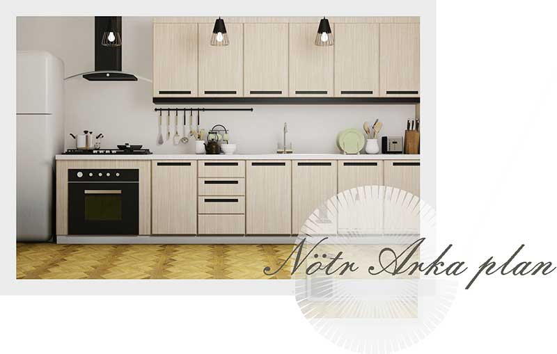 Modası Geçmeyen Mutfak Modelleri Nötr arka plan