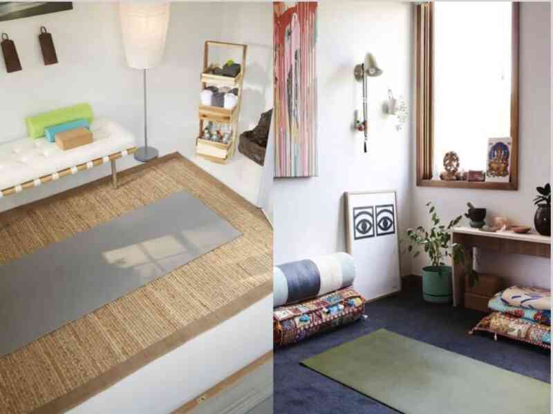 Bir meditasyon alanı az mobilya ve rahatlık gerektirir.