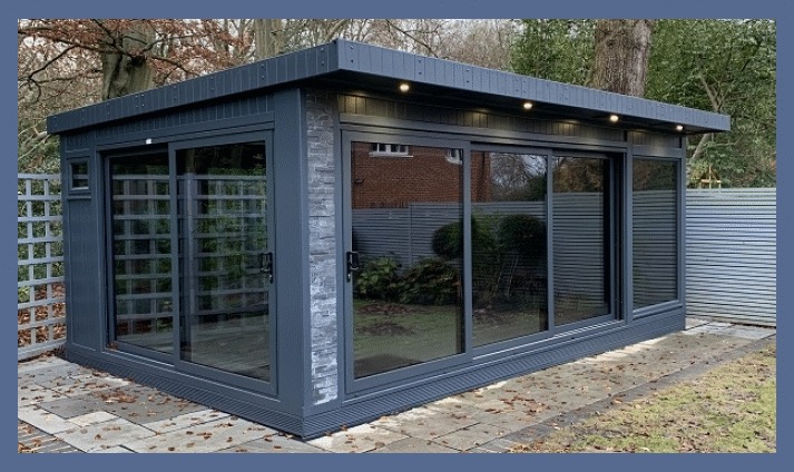 Biraz daha mahremiyete önem veren bahçe ofis tasarımı.