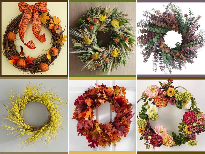 Sonbahar Kapı Çelenk Modelleri