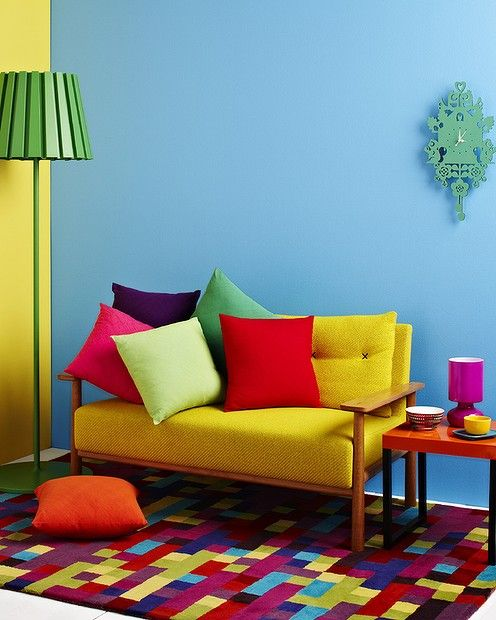 parlak renklerle dekorasyon