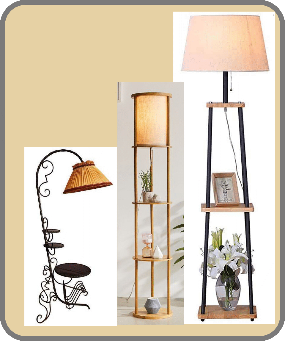 Aydınlatma trendi 2021 Raflı Zemin Lambaları